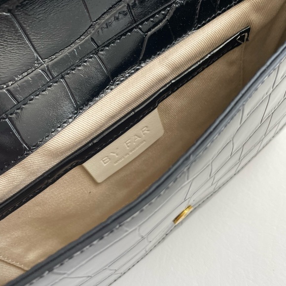 By Far Miranda black croc leather shoulder bag - Picture 5 of 7